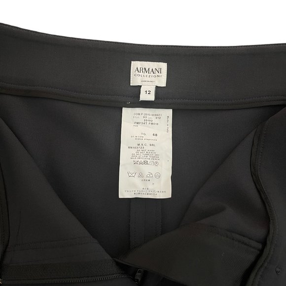 Armani Collezioni Italy Black Women's Slacks Dress Pants, Size 12 - Picture 3 of 7